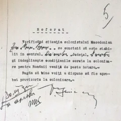Referat de evaluare a situației lui Zicu Naum Papacu din dosarul de colonist macedoromân