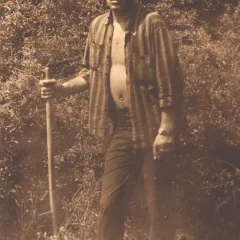 Mihai Toti pe teren, Lunca Mureșului, 1972