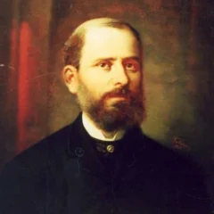 Ioan Grădișteanu, președintele Societății de Cultură Macedo-Română, portret realizat de Gh. Tattarescu